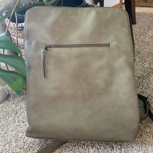 Faux Leather Backpack